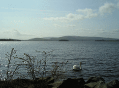 view from Mountshannon accross Lough Derg to Tipperary